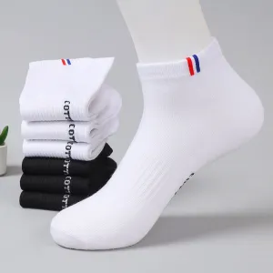 Men Simple Three Bar Breathable Sweat-Absorbent Socks