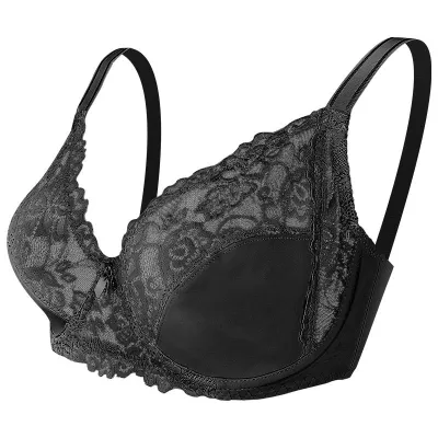 Women Fashion Sexy Push-Up Lace Bra with Steel Support Breathable Comfortable