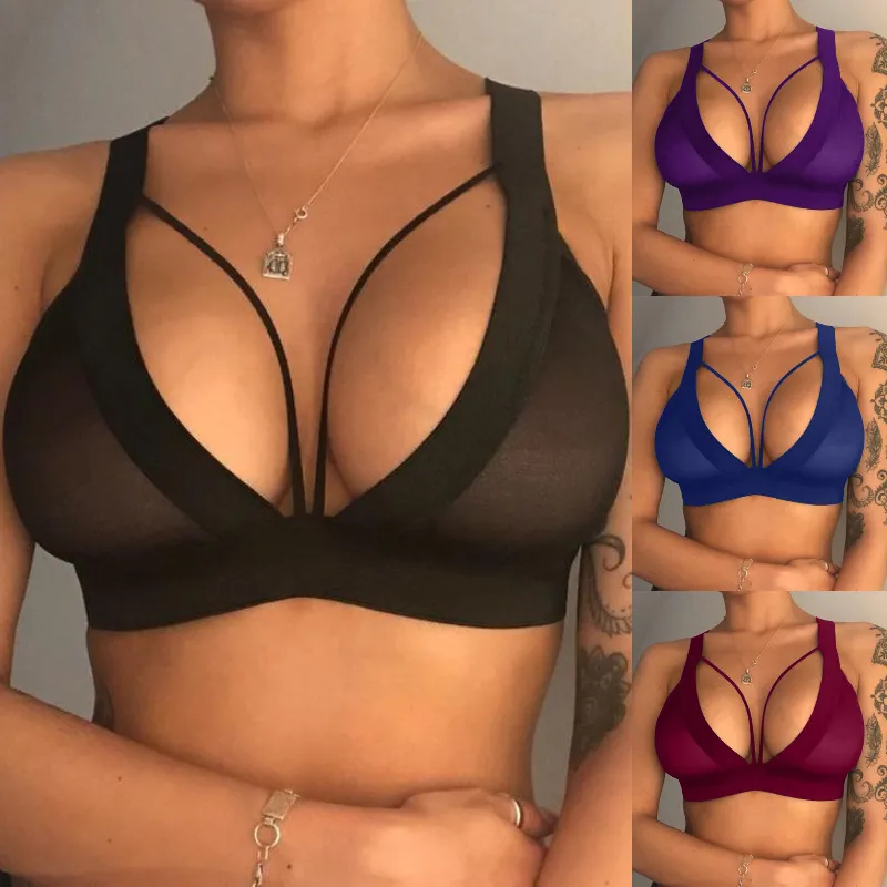 Women Fashion Sexy Mesh Perspective Bra