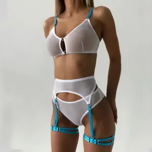 Women Fashion Sexy Mesh Perspective Sling Lingerie Set