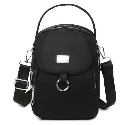 Casual Solid Color Oxford Cloth Shoulder Bag Small Square Bag