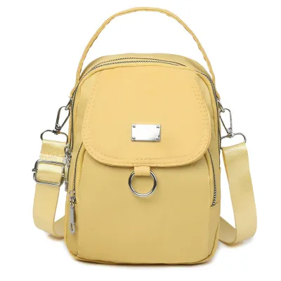 Casual Solid Color Oxford Cloth Shoulder Bag Small Square Bag