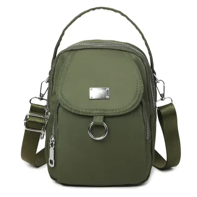 Casual Solid Color Oxford Cloth Shoulder Bag Small Square Bag