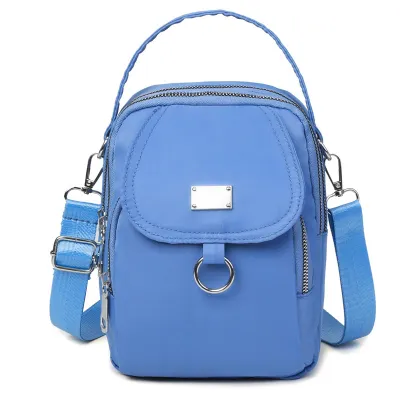 Casual Solid Color Oxford Cloth Shoulder Bag Small Square Bag