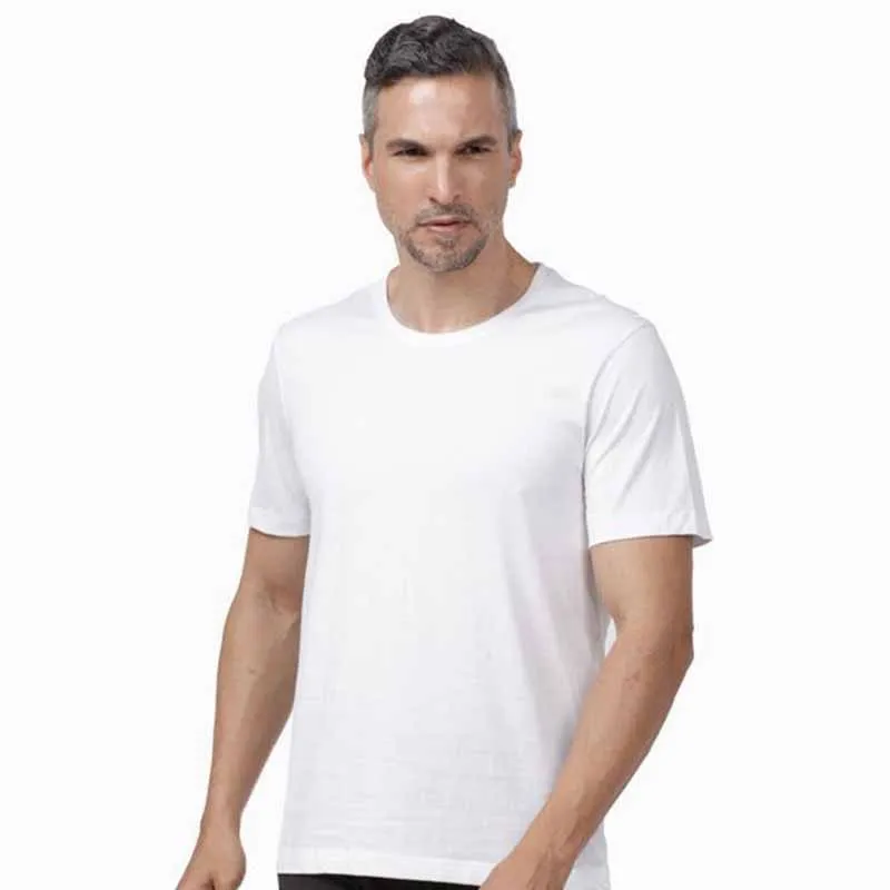 Men Fashion Casual Solid Color Plus Size Short Sleeve Crewneck T-Shirt