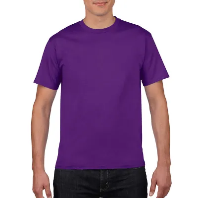 Men Fashion Casual Basic Solid Color Short Sleeve Crewneck T-Shirt