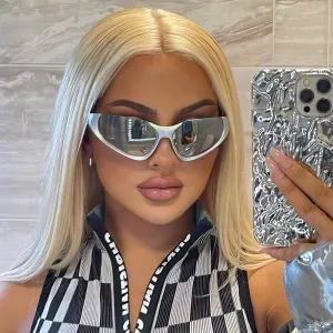 Women Fashion Y2K Anti-Ultraviolet Sports Cycling Sunglasses with PC Frame and Lens