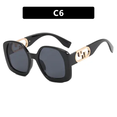 Women Fashion Square Frame Hollow Sunglasses
