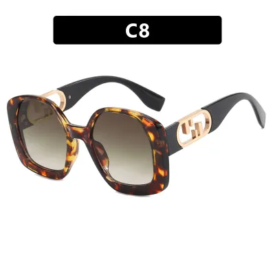 Women Fashion Square Frame Hollow Sunglasses