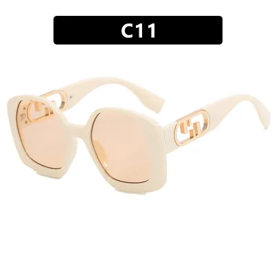 Women Fashion Square Frame Hollow Sunglasses