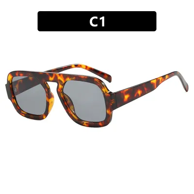 Women's Fashion Simple Single Beam Square Frame Sunglasses