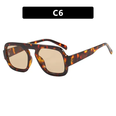 Women's Fashion Simple Single Beam Square Frame Sunglasses