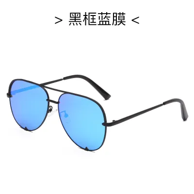 Women Retro Double-Beam Sunglasses Metal Frame AC Lens