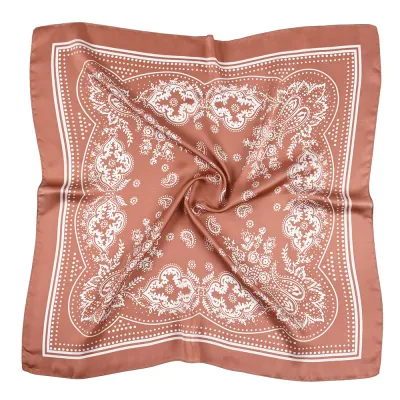 Women Fashion Geometric Cashew Printed Polyester Square Scarf