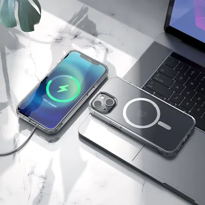 Simple And Fashion Transparent Magnetic Apple Mobile Phone Protective Case