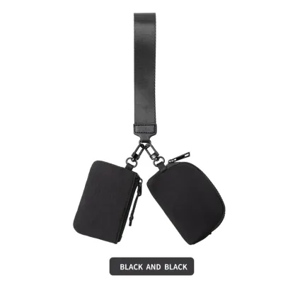 Waterproof Nylon Mini Wrist Coin Wallet Solid Color Urban Simplicity