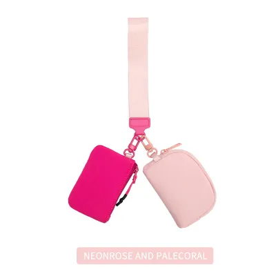 Waterproof Nylon Mini Wrist Coin Wallet Solid Color Urban Simplicity