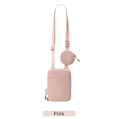 Casual Simple Solid Color Waterproof Sports Nylon Crossbody Bag
