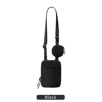 Casual Simple Solid Color Waterproof Sports Nylon Crossbody Bag