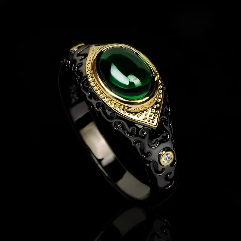 Women's Fashion Exaggerated Gold Plated Micro-Set Zircon Flower Ring