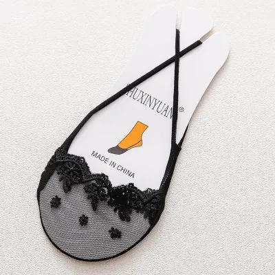 Women Simple Invisible Lace Strap Forefoot Socks