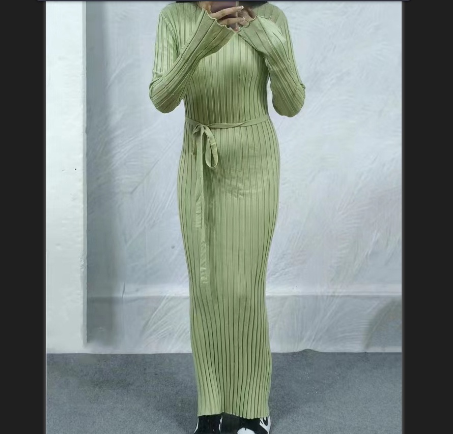 Wholesale Autumn Winter Women Fashion Solid Color Round Neck