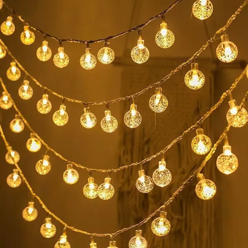 Creative Outdoor Camping Courtyard LED Bubble Ball Light String Christmas Decoration