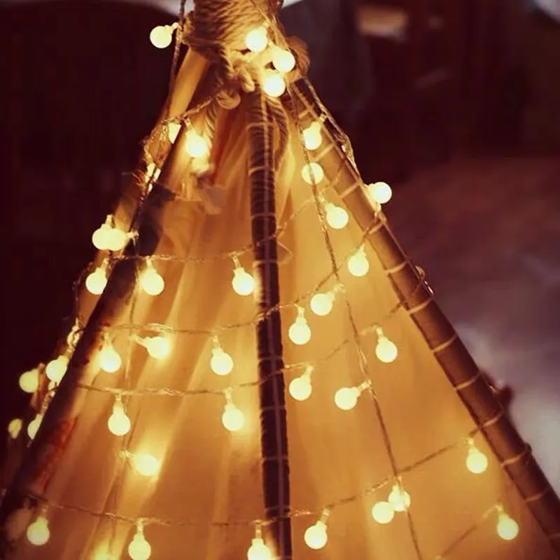 Frosted Round Bead LED String Light for Christmas Party Decoration