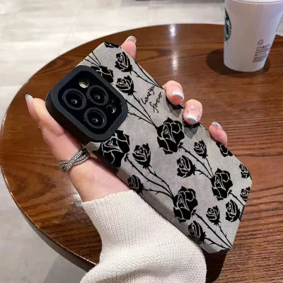 Women Fashion Floral Printing TPU Apple Phone Protective Case