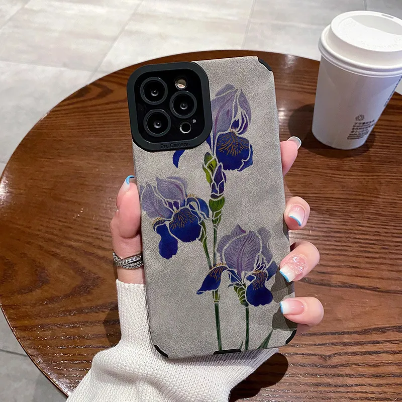 Women Fashion Floral Printing TPU Apple Phone Protective Case