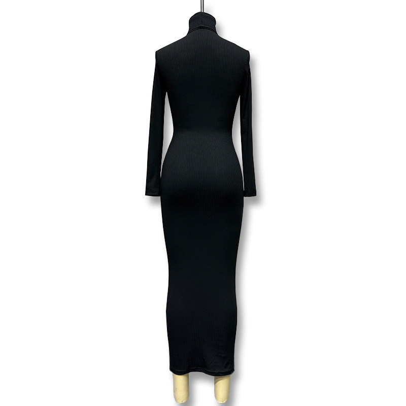 Wholesale Autumn Women Fashion Semi-High Collar Long Sleeve