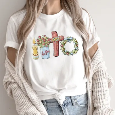 Summer Women's Cartoon Rabbit Print Round Neck Sleeveless T-Shirt