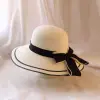 Bilateral Straw Hat-Milk White