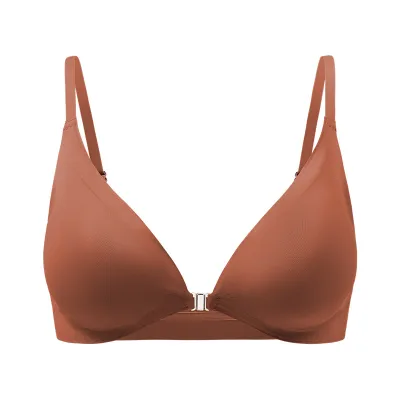 Women Simple Push-Up Adjustable Seamless Front Buckle Bra