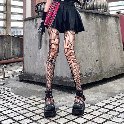 Gothic Women Sexy Web Spider Pantyhose