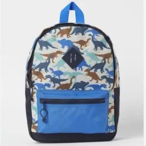 Kids Unisex Casual Cute Cartoon Dinosaur Print Canvas School Bag