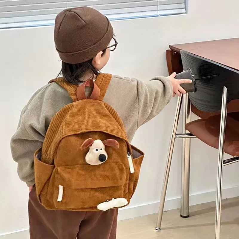 Kids Unisex Cute Cartoon Canvas School Backpack for Kindergarten