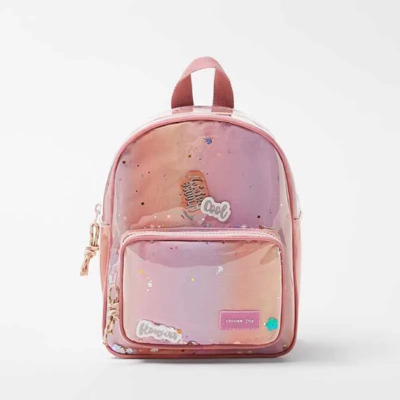 Kids Unisex Casual Cute Gradient Color PC School Backpack for Kindergarten