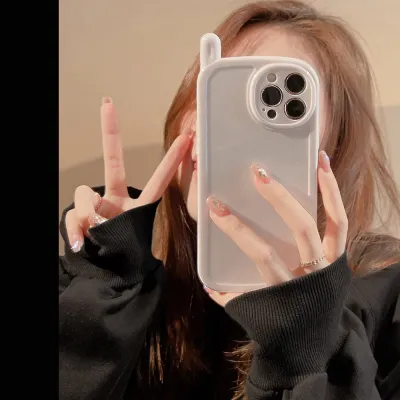 Women Fashionable Simple Solid Color Apple Phone Case
