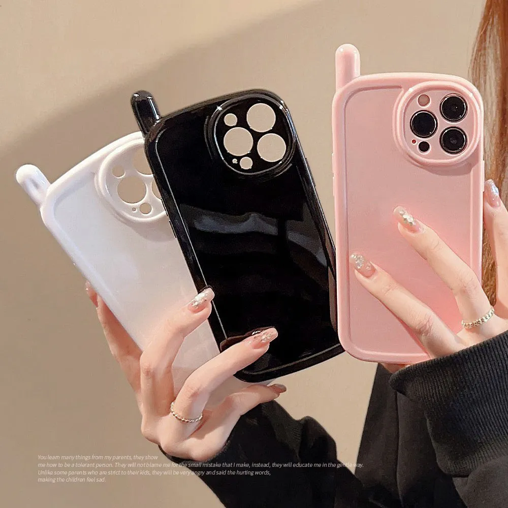 Women Fashionable Simple Solid Color Apple Phone Case