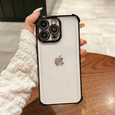 Women Fashionable Simple Drop-Resistant Electroplated Apple iPhone Protective Case