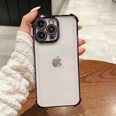 Women Fashionable Simple Drop-Resistant Electroplated Apple iPhone Protective Case