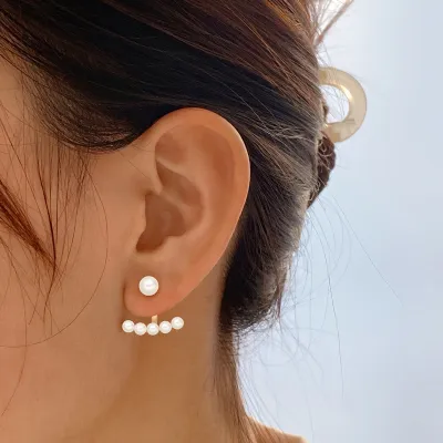 Creative Fashion Women Heart Pearl Drop Earrings