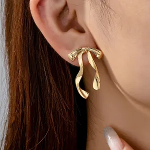 Women's Fashion Simple Bow Drop Earrings