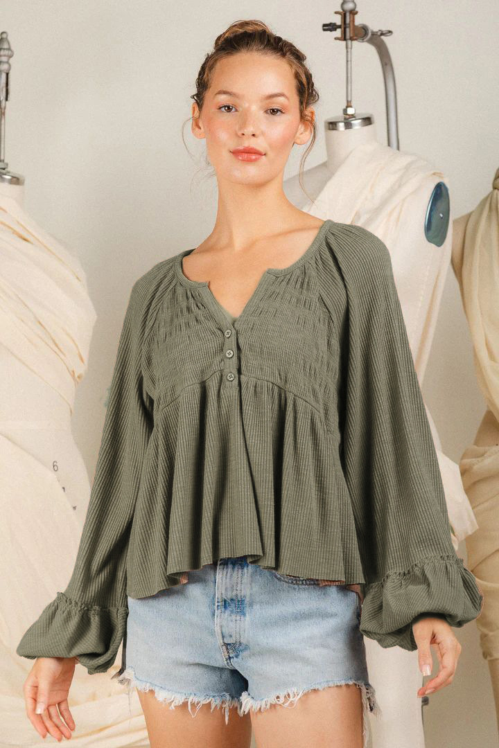 Wholesale Western Women Fashion Solid Color V-Neck Long