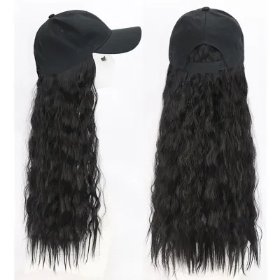 Women Fashion Long Curly Hair Hat Wig