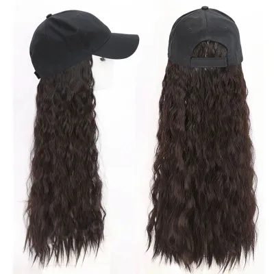 Women Fashion Long Curly Hair Hat Wig
