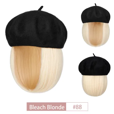 Women Fashion Short Straight Beret Wig Not Hot Dye