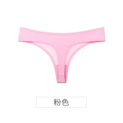 Women Fashion Sexy Leopard Floral Ice Silk Seamless Panties