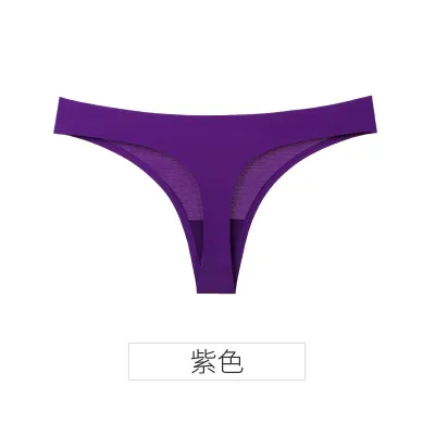 Women Fashion Sexy Leopard Floral Ice Silk Seamless Panties